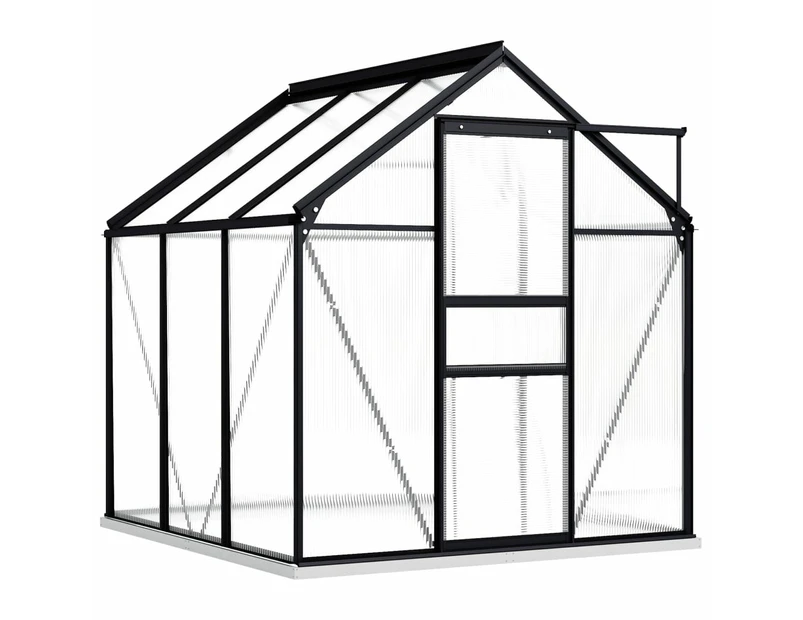 Greenhouses Greenhouse With Base Frame Anthracite Aluminium 3.61 M