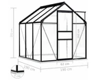 Greenhouses Greenhouse With Base Frame Anthracite Aluminium 3.61 M