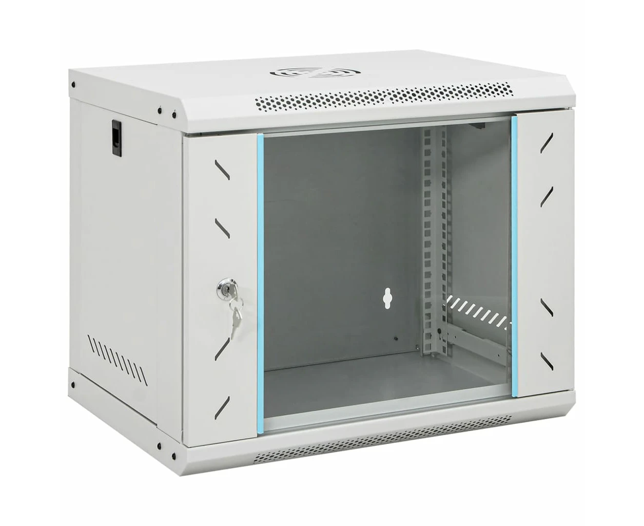 vidaXL 9U Wall Mounted Network Cabinet 19" IP20 53x40x45 cm