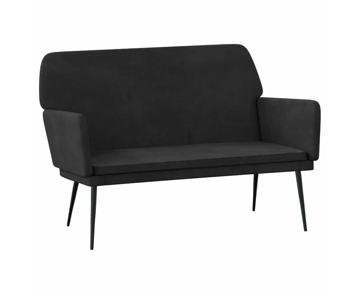 vidaXL Bench Black 108x79x79 cm Velvet