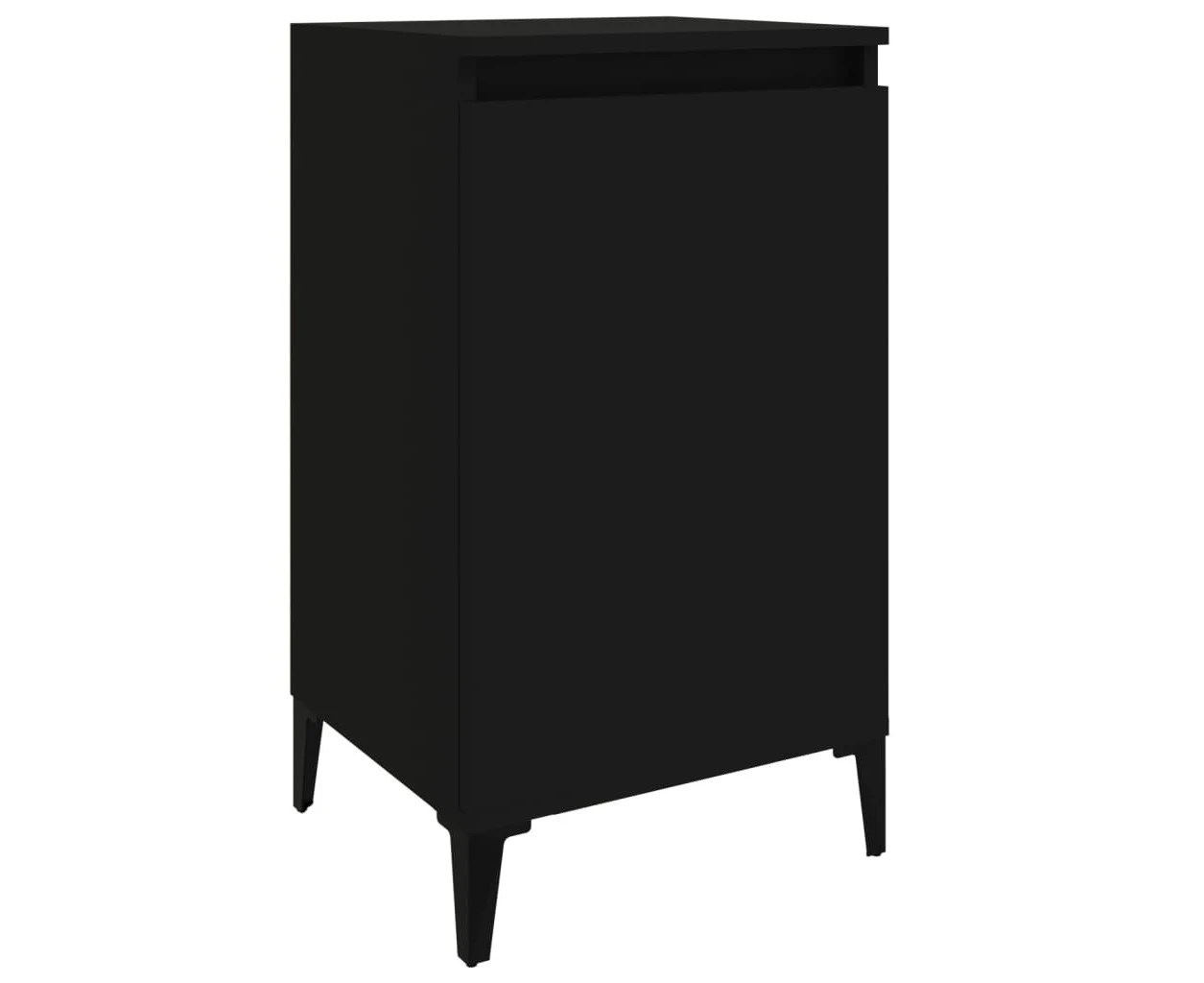 vidaXL Bedside Cabinet Black 40x35x70 cm Engineered Wood