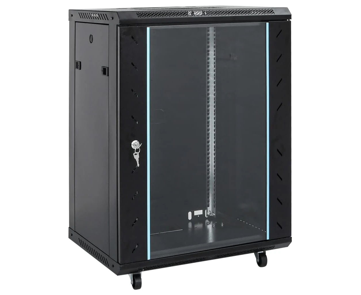 vidaXL 15U Network Cabinet with Swivel Feet 19" IP20 53x40x80 cm