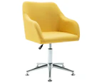 vidaXL Swivel Dining Chair Yellow Fabric