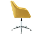 vidaXL Swivel Dining Chair Yellow Fabric