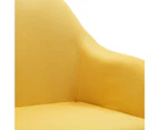 vidaXL Swivel Dining Chair Yellow Fabric