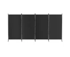 Artiss 4 Panel Room Divider Screen 345x180cm Fabric Black