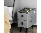 Artiss Smart Bedside Table with Wireless Charging - AIDA Grey