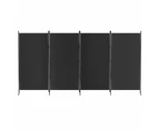 Artiss 4 Panel Room Divider Screen 345x180cm Fabric Black