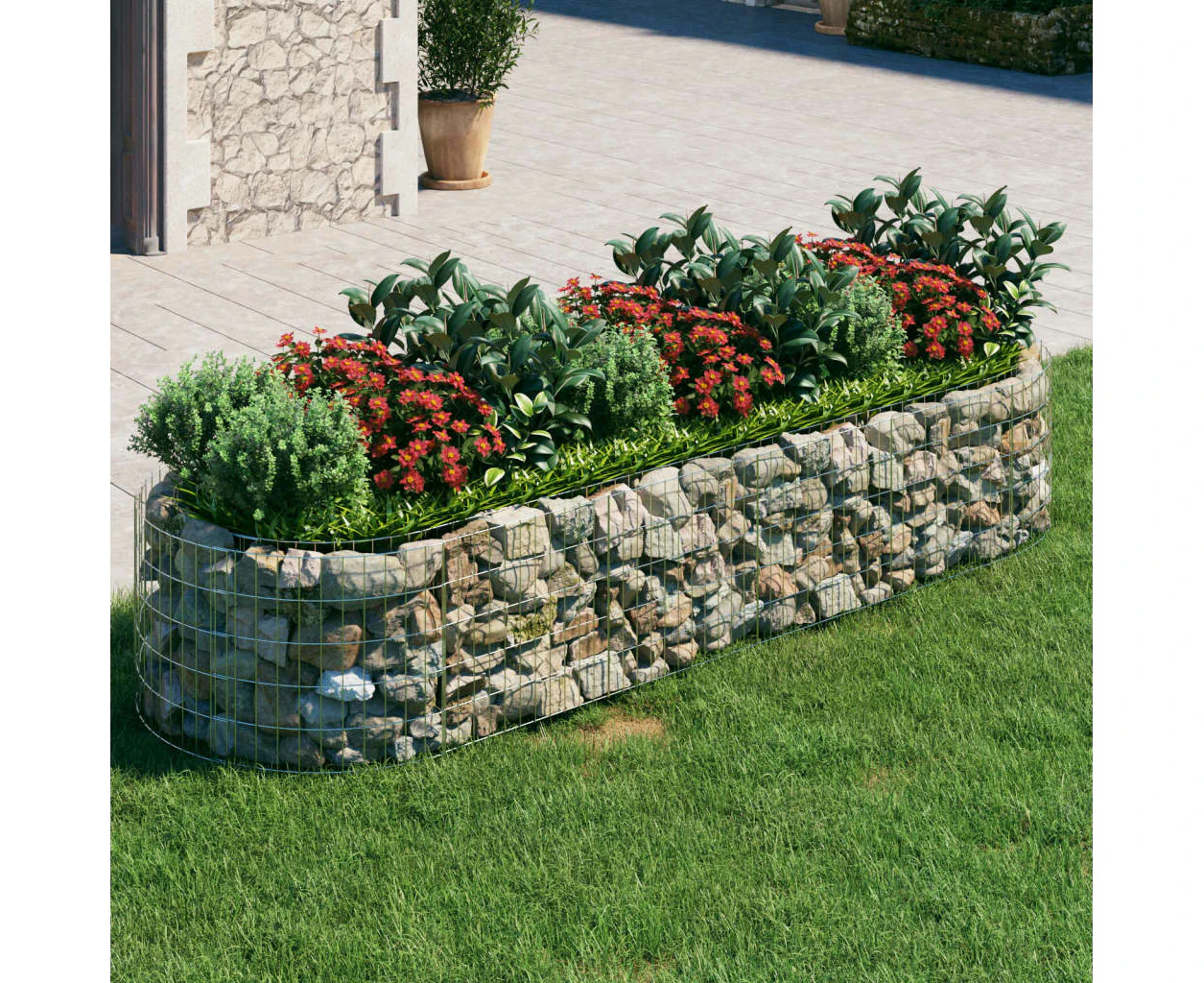 Gabion Raised Bed Galvanised Iron 300x100x50 cm