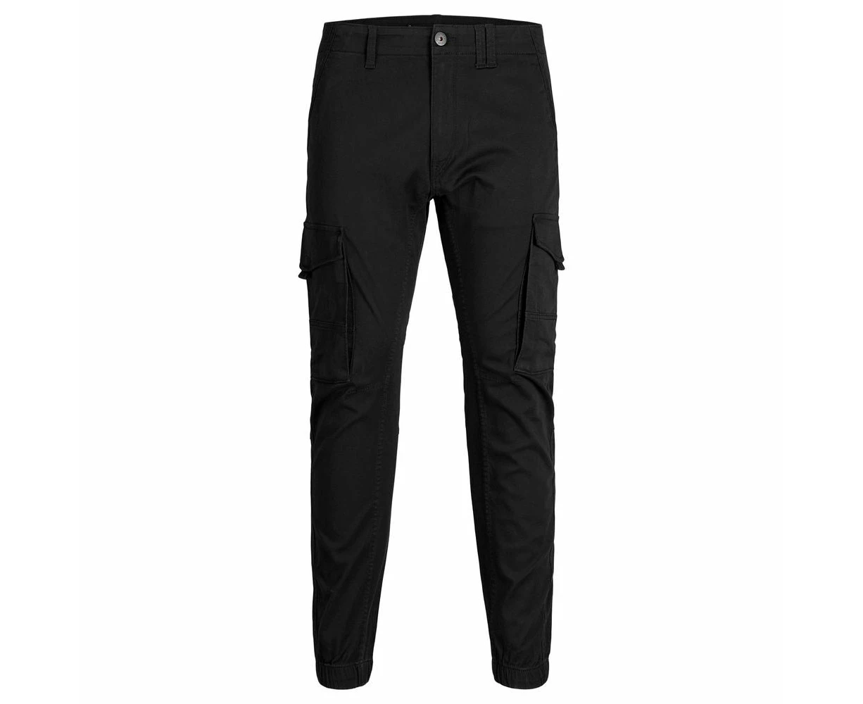 Jack Jones Black Cotton Jeans & Pant