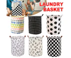 Foldable Laundry Basket Dirty Clothes Hamper Toy Storage Organizer Storage Bin