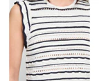 Target Frill Sleeve Textured Knit Tank Top