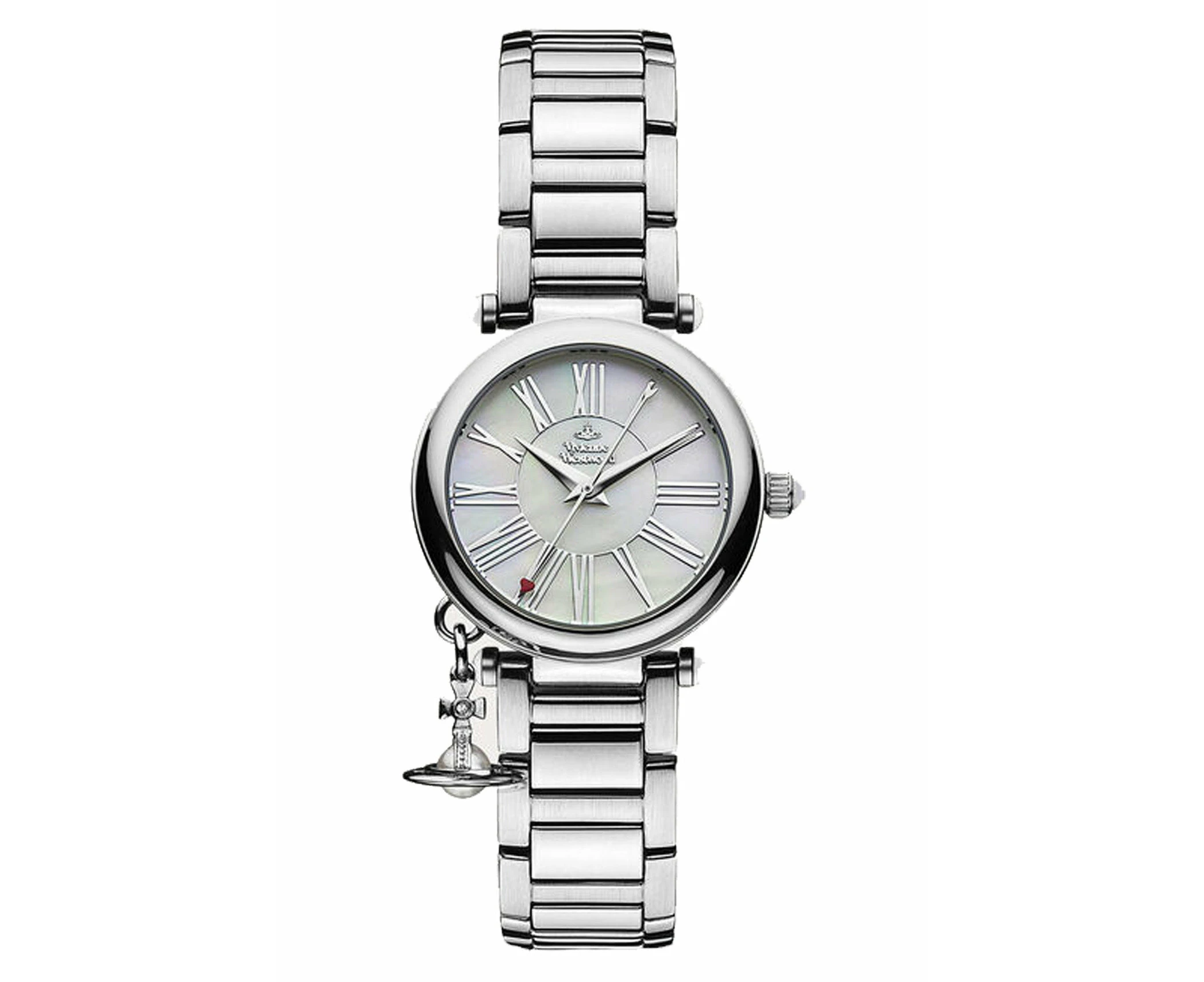 Vivienne Westwood Mother Orb Iridescent Dial Stainless Steel Strap Watch