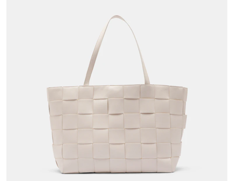 Tony Bianco Zulu Woven Tote Bag - Beige