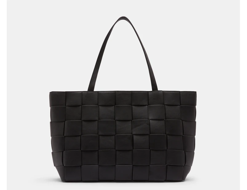 Tony Bianco Zulu Woven Tote Bag - Black