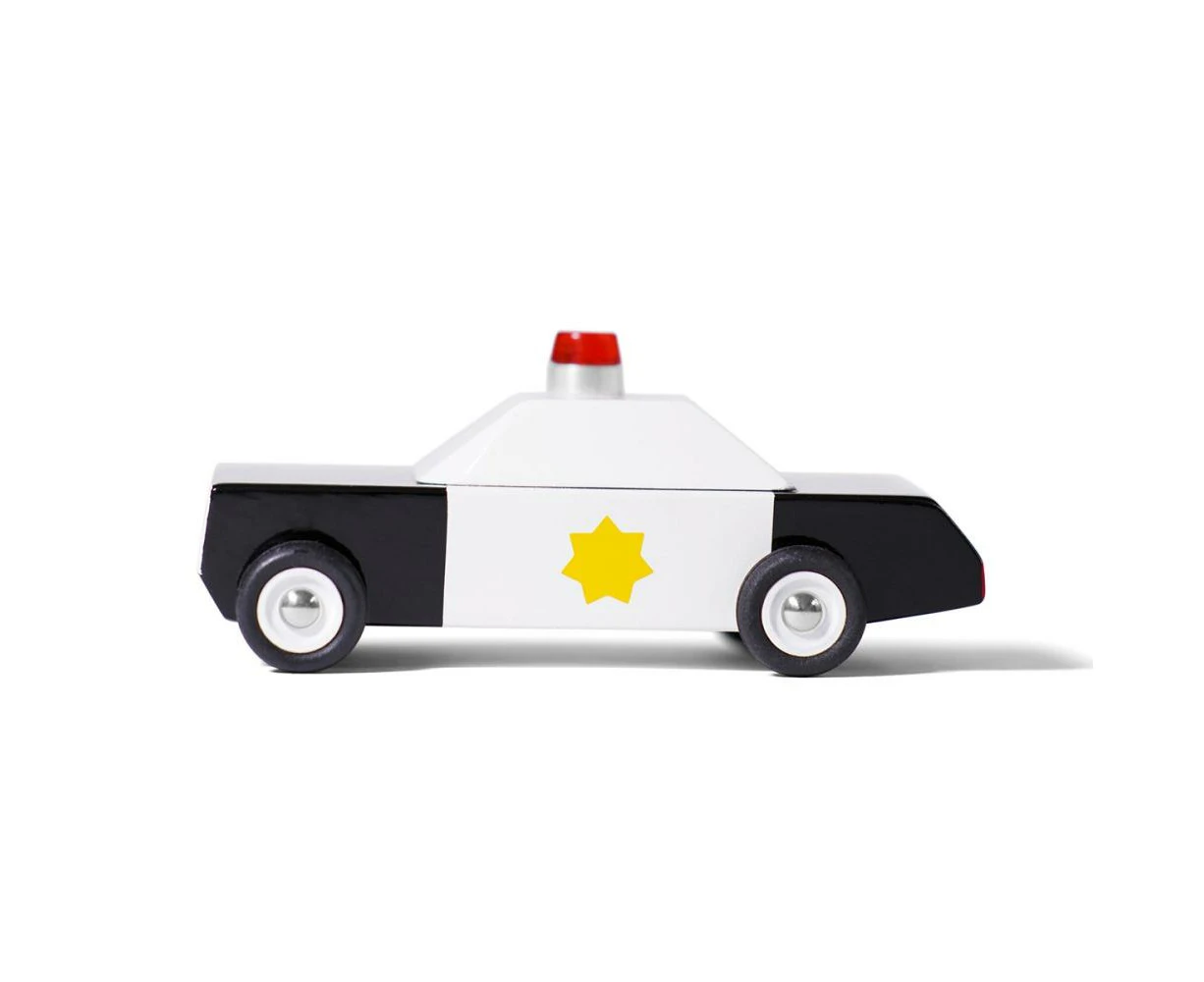 CANDYLAB Mini Single - Police Wooden Toy Car