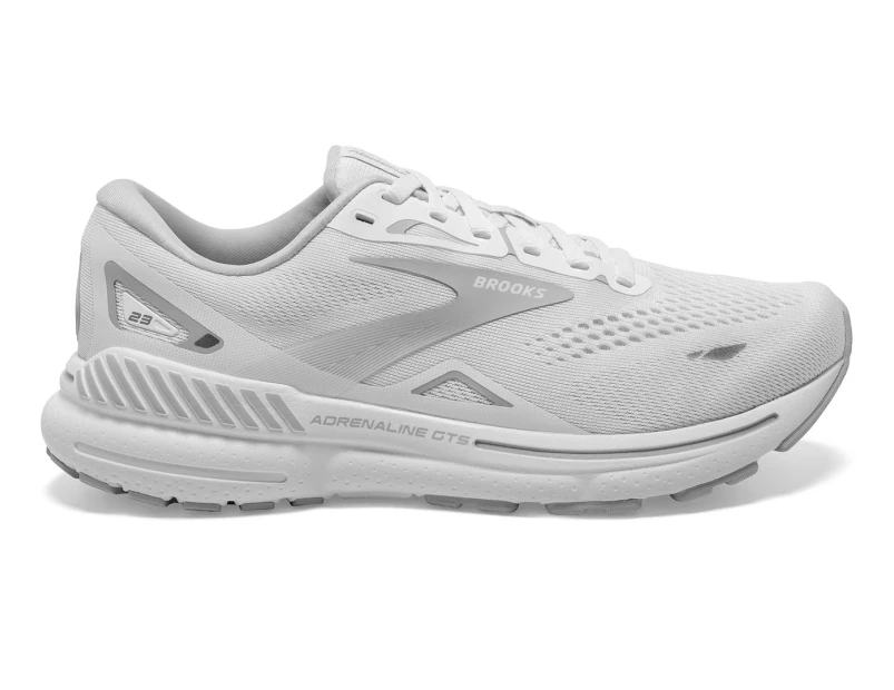 Brooks Women's Adrenaline GTS 23 Running Shoes - White/Oyster/Silver