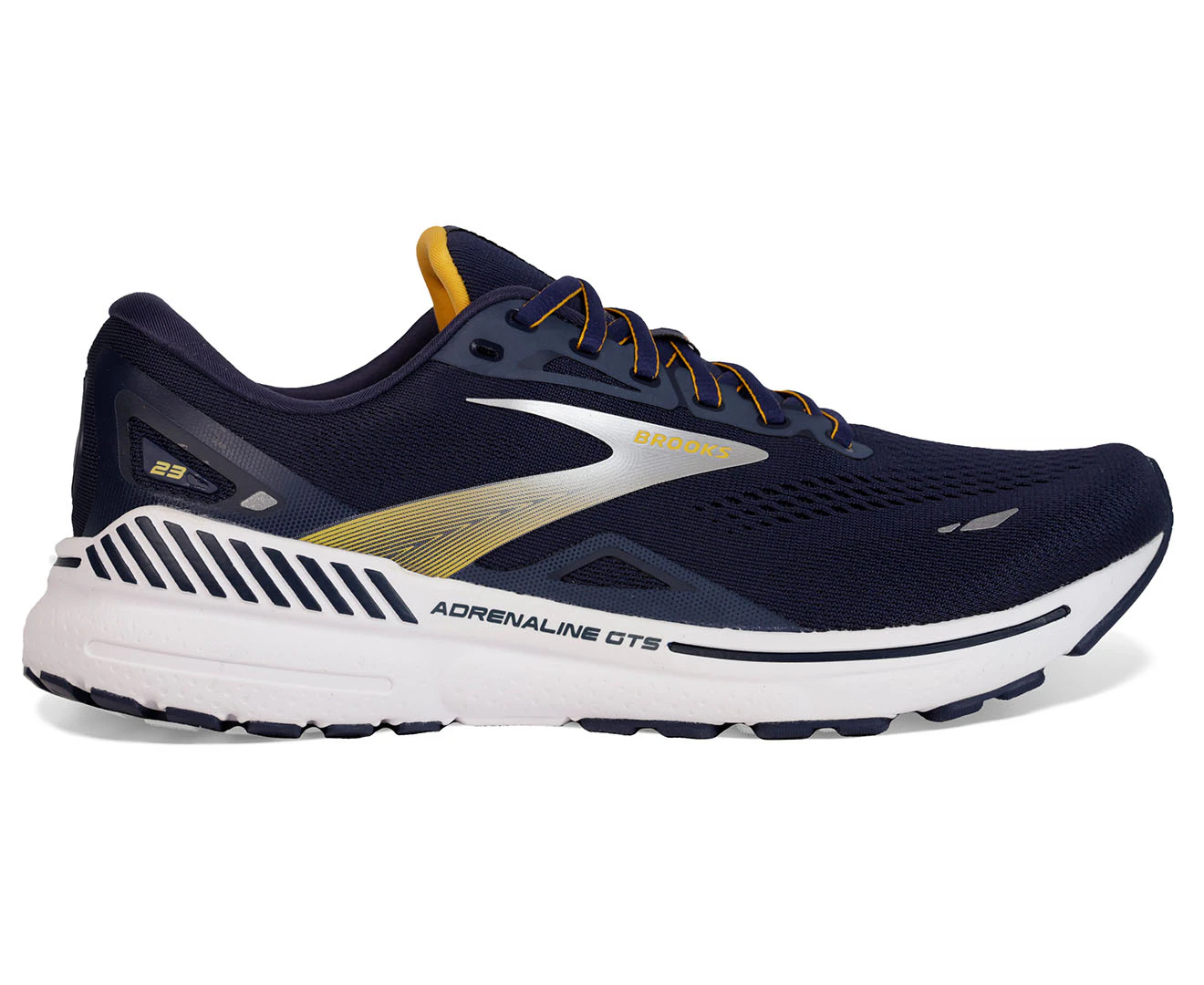 Brooks Men's Adrenaline GTS 23 Running Shoes - Navy/Saffron