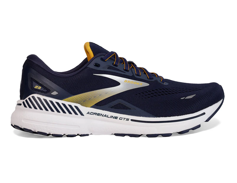 Brooks Men's Adrenaline GTS 23 Running Shoes - Navy/Saffron