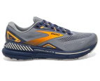 Brooks Men's Adrenaline GTS 23 Running Shoes - Grey/Crown Blue/Orange