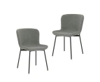 Raimon Furniture Set Of 2 Stevie Fabric Modern Kitchen Dining Chair - Grey