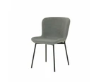 Raimon Furniture Set Of 2 Stevie Fabric Modern Kitchen Dining Chair - Grey