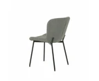 Raimon Furniture Set Of 2 Stevie Fabric Modern Kitchen Dining Chair - Grey