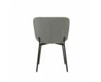 Raimon Furniture Set Of 2 Stevie Fabric Modern Kitchen Dining Chair - Grey