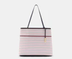 Tommy Hilfiger Rose Striped Tote Bag - White/Pink