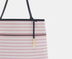 Tommy Hilfiger Rose Striped Tote Bag - White/Pink