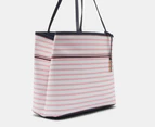 Tommy Hilfiger Rose Striped Tote Bag - White/Pink