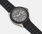 Tommy Hilfiger Men's 49mm Cody Silicone Watch - Black/Silver