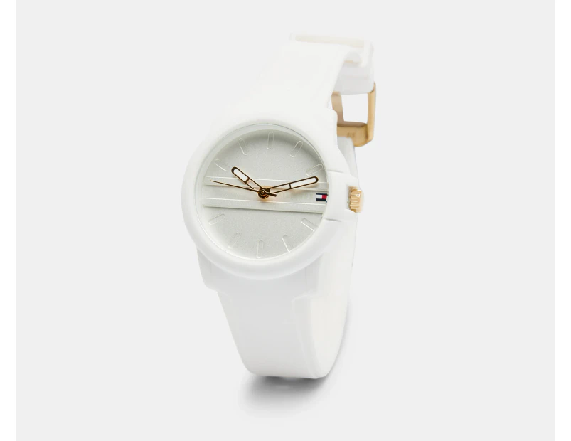 Tommy Hilfiger Women's 36mm Simone Silicone Watch - White