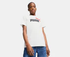 Puma Kids'/Youth Essentials 2 Colour Logo Tee / T-Shirt / Tshirt - Puma White