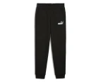 Puma Boys' Essentials 2 Colour Logo Trackpants / Tracksuit Pants - Black/Puma White