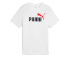 Puma Kids'/Youth Essentials 2 Colour Logo Tee / T-Shirt / Tshirt - Puma White