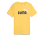 Puma Kids'/Youth Essentials 2 Colour Logo Tee / T-Shirt / Tshirt - Sunny Yellow