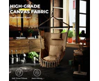 Costway Hammock Macrame Chair Hanging Swing Chair w/Pillow & Installation Kit Home Garden Brown