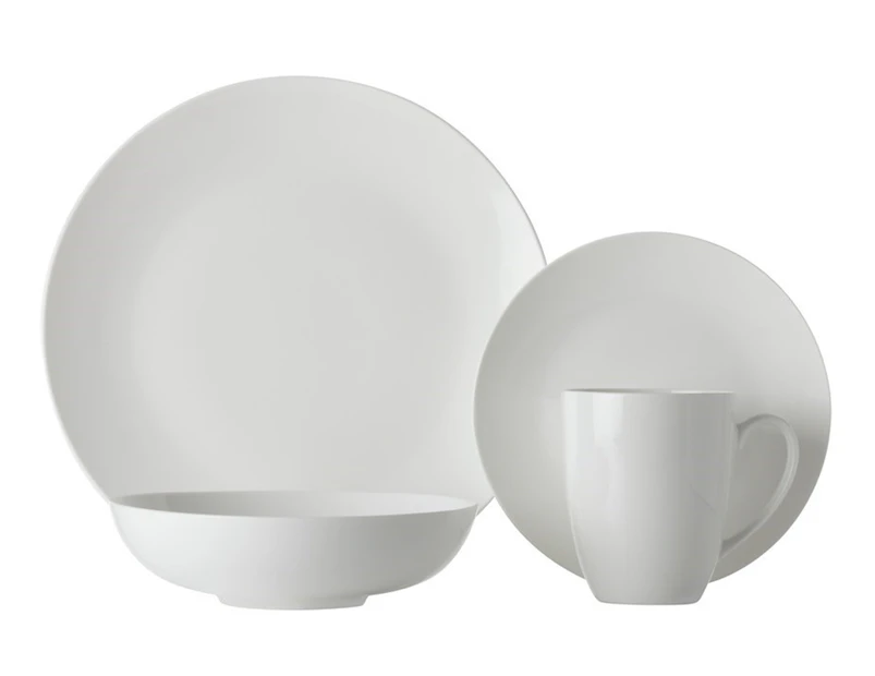 Maxwell & Williams 16-Piece White Basics Fitzrovia Coupe Dinner Set