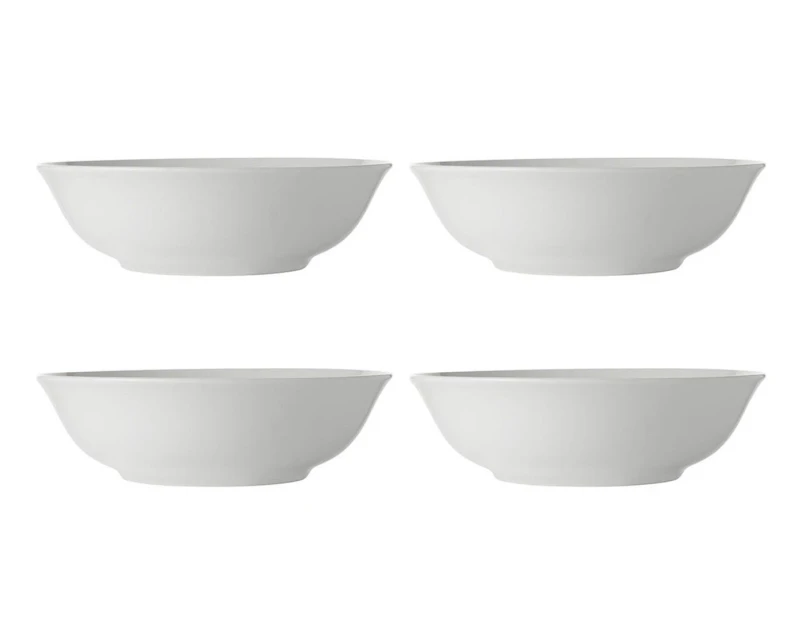 Set of  4 Maxwell & Williams 20cm White Basics Soup / Pasta Bowl