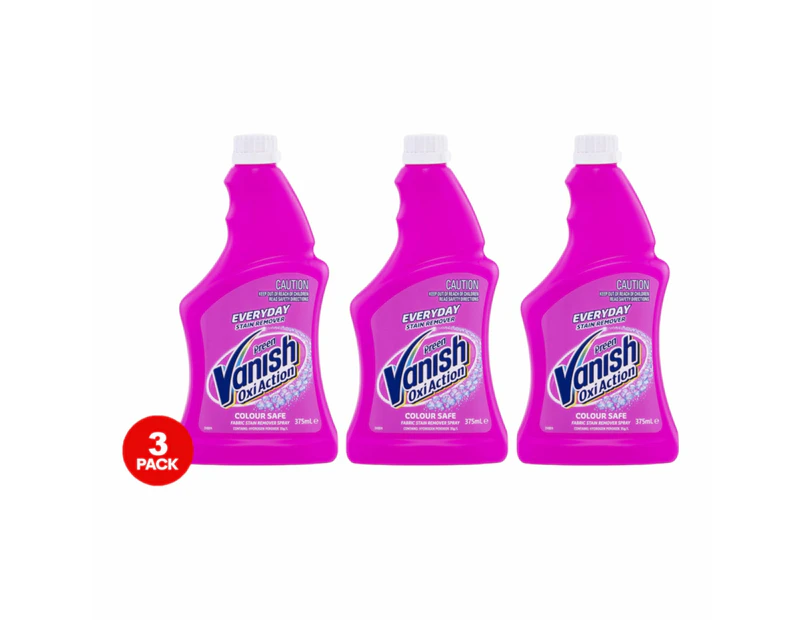 3 Pack Vanish Preen OxiAction Everyday Stain Remover Refill 375mL