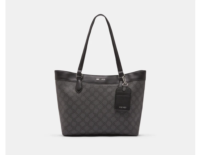 Nine West Lior Tote Bag - Jet Black Logo