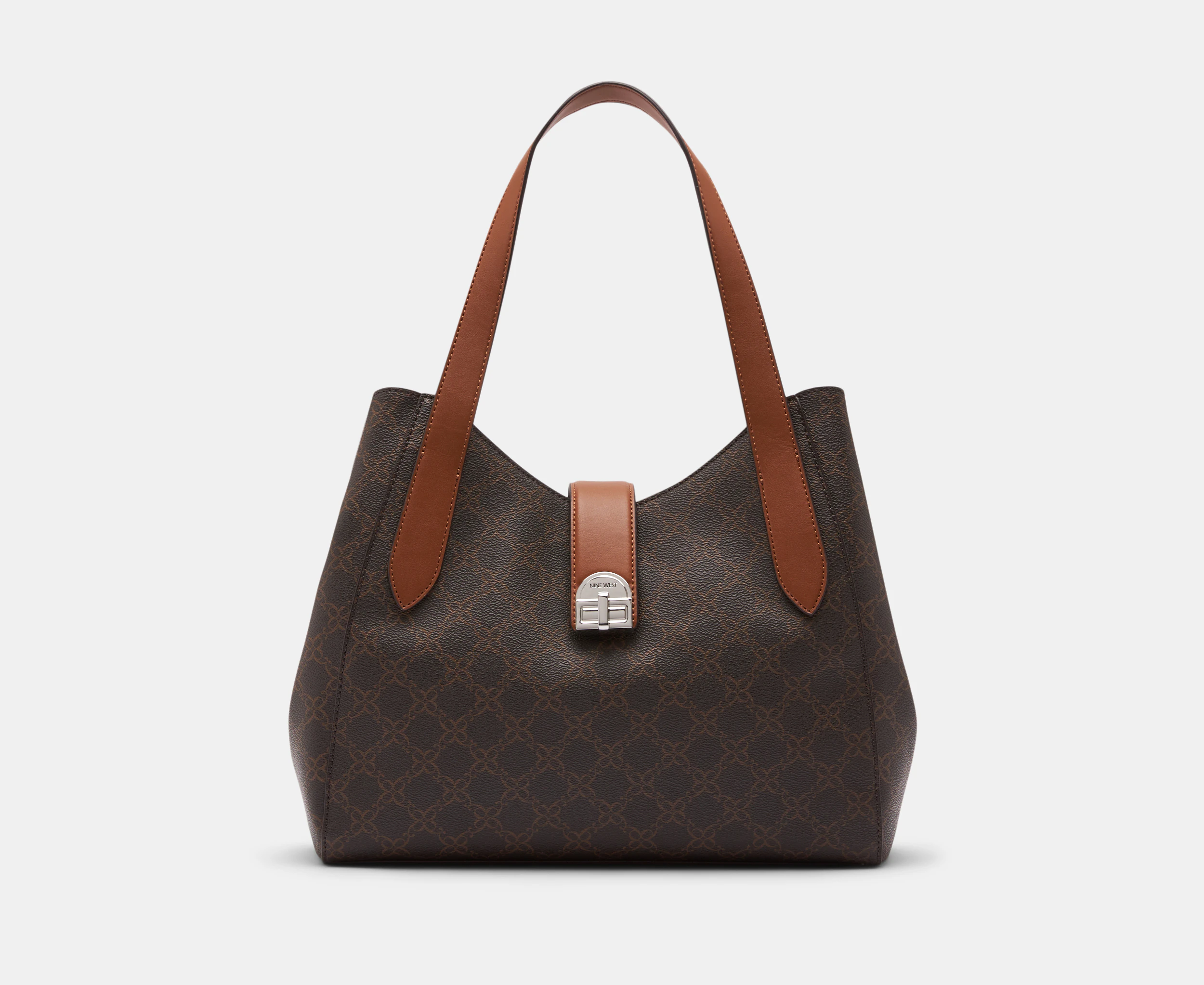 Nine West Gelina 3-Compartment Carryall - Brown Logo