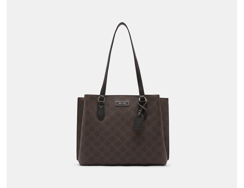 Nine West Shonda Carryall - Brown Logo/Black