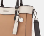 Nine West Lior Satchel Bag - Dark Khaki/Black Multi