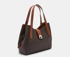 Nine West Gelina 3-Compartment Carryall - Brown Logo