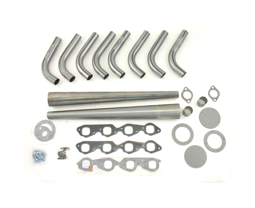 Patriot Lakester Weld-Up Header Kit Suit BB Chev 1-7/8" Primary Pipe With 4" Collector, Square Port