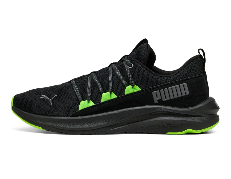 Puma Men's SoftRide One4All Running Shoes - Puma Black/Green Glare/Cool Dark Grey