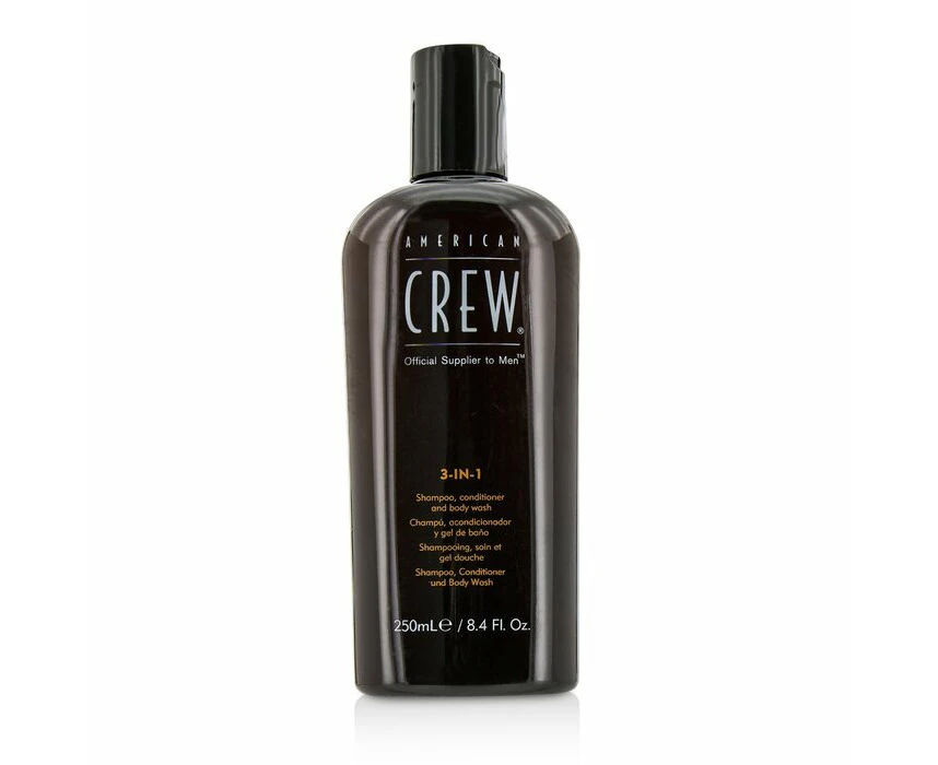 American Crew Men 3 In 1 Shampoo, Conditioner & Body Wash 250ml/8.4oz