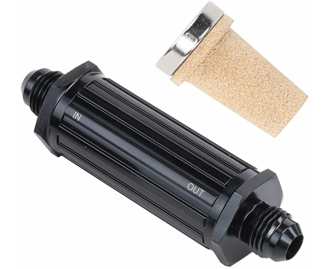 Elite Billet Fuel Filter -8AN Black 30 Micron Filter MP-FFT13-08BK